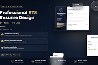 design a professional ats resume and CV