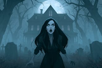 draw terrifying horror character illustrations