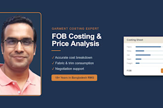 do garment costing sheet, fob price analysis for your apparel and clothing line