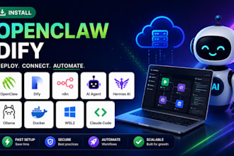 install openclaw dify n8n ai agent hermes ai ollama docker wsl2 claude code