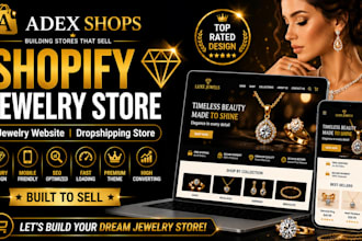 design shopify jewelry store jewelry website jewelry dropshipping website