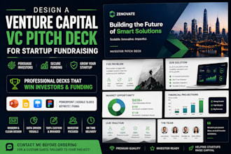 design a venture capital vc pitch deck for startup fundraising