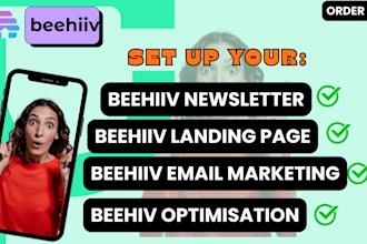 setup beehiiv newsletter beehiiv landing page beehiiv website, email automation
