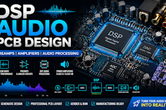 design dsp audio pcb, preamps, amplifiers, and audio, signal processing circuits
