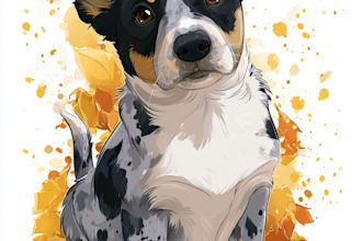 draw disney pet portrait illustration
