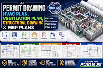 do permit drawing, hvac plan, ventilation plan, structural drawing and mep plans