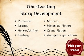 write your ideas and ghostwrite your fiction story