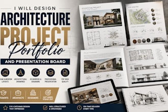 design an architecture project portfolio and presentation board