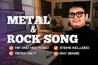 create professional rock or metal song lyrics and melodies