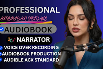 be your professional american female audiobook narrator