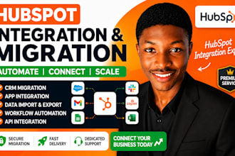 do hubspot integration, CRM migration, data import and automation