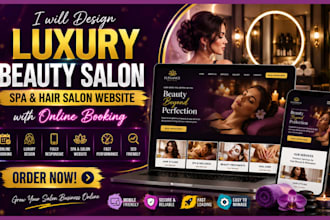 design luxury beauty salon spa hair salon website with online booking