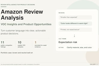 analyze amazon customer reviews and provide product insights