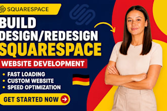 build squarespace website design, german squarspace redesign and blog setup