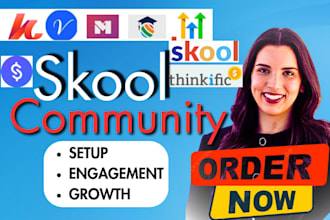 do skool community setup online course skool promotion community manager
