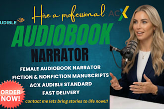 narrate and edit your fiction audiobook for acx audible