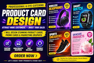 create professional product cards and promotional graphics