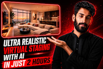 do ultra realistic virtual staging with ai in 2 hours