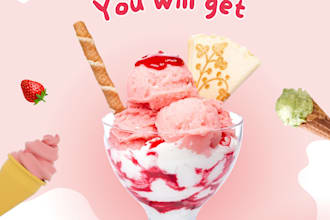 make a ice cream shop logo