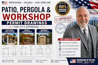 create tiny house and shipping container home permit drawings