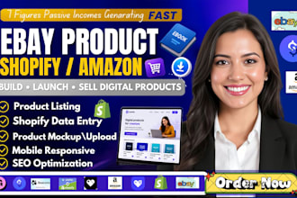 product listing on ebay, shopify, amazon, bulk product lister