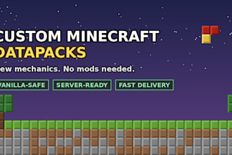 create a custom minecraft datapack for new mechanics, items, or commands