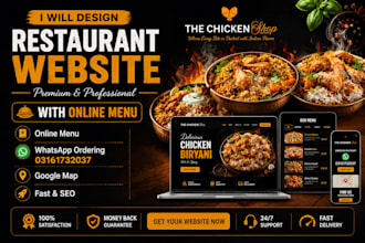 create restaurant wordpress website with online menu