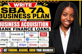 write sba 7a business plan for business acquisition bank finance loans