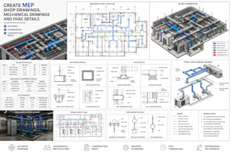create mep shop drawings, mechanical drawings and hvac details