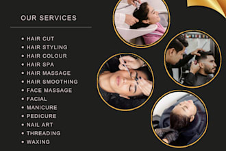 design luxury beauty salon flyer, poster and brochure