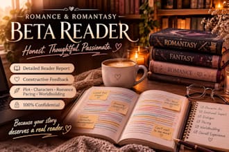 beta read your romance or romantasy novel