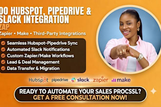do hubspot pipedrive slack integrate with zapier make third party integrations
