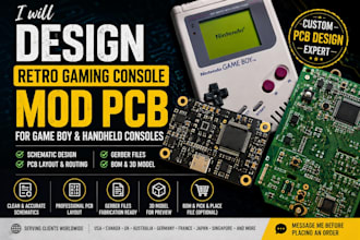 design custom retro gaming console mod pcb for game boy and handheld consoles