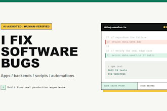 fix bugs in your ai built web app, saas, or API
