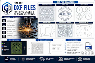 create dxf files for cnc laser and plasma cutting