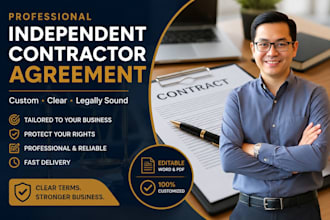 draft independent contractor agreement and freelance service contract