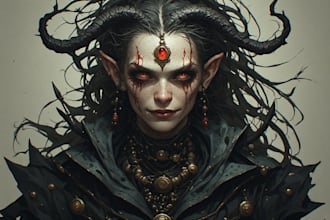 illustration of scary fantasy horror character for you
