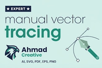 vectorize image, recreate logo, png to vector svg, ai, eps