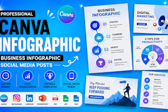 canva infographics business infographics editable canva social media post