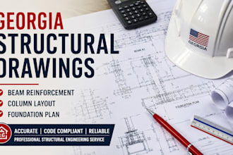 georgia structural drawings beam reinforcement column layout foundation plan