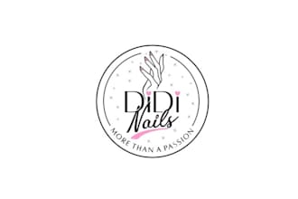 design monogram custom nail salon logo