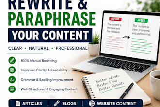 rewrite and paraphrase your content professionally