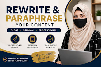 professionally rewrite and paraphrase your content