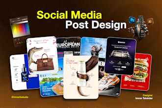 design modern social media posts for instagram, facebook, tiktok