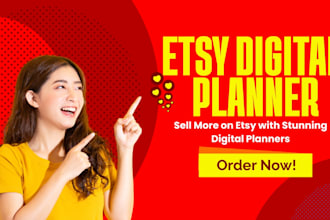 design etsy digital planner etsy digital product hyperlinked planner etsy banner