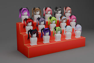 create custom roblox ugc hair and game ready 3d hairstyles