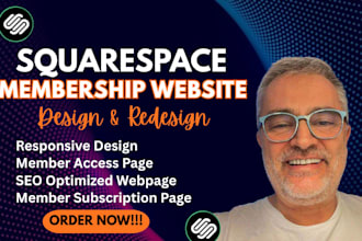 build squarespace membership and community forum website
