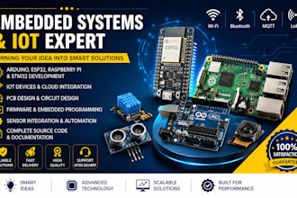 develop embedded app, arduino, esp32, iot, raspberry pi, pcb design