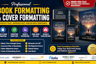 fix, resize, modify rejected book cover, book formatting for amazon KDP