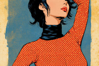draw a vintage cartoon portraits of you in a poster style